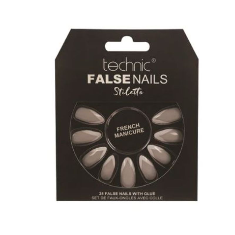 Technic Nq Tech False Nails - Stiletto French Manicure Tip
