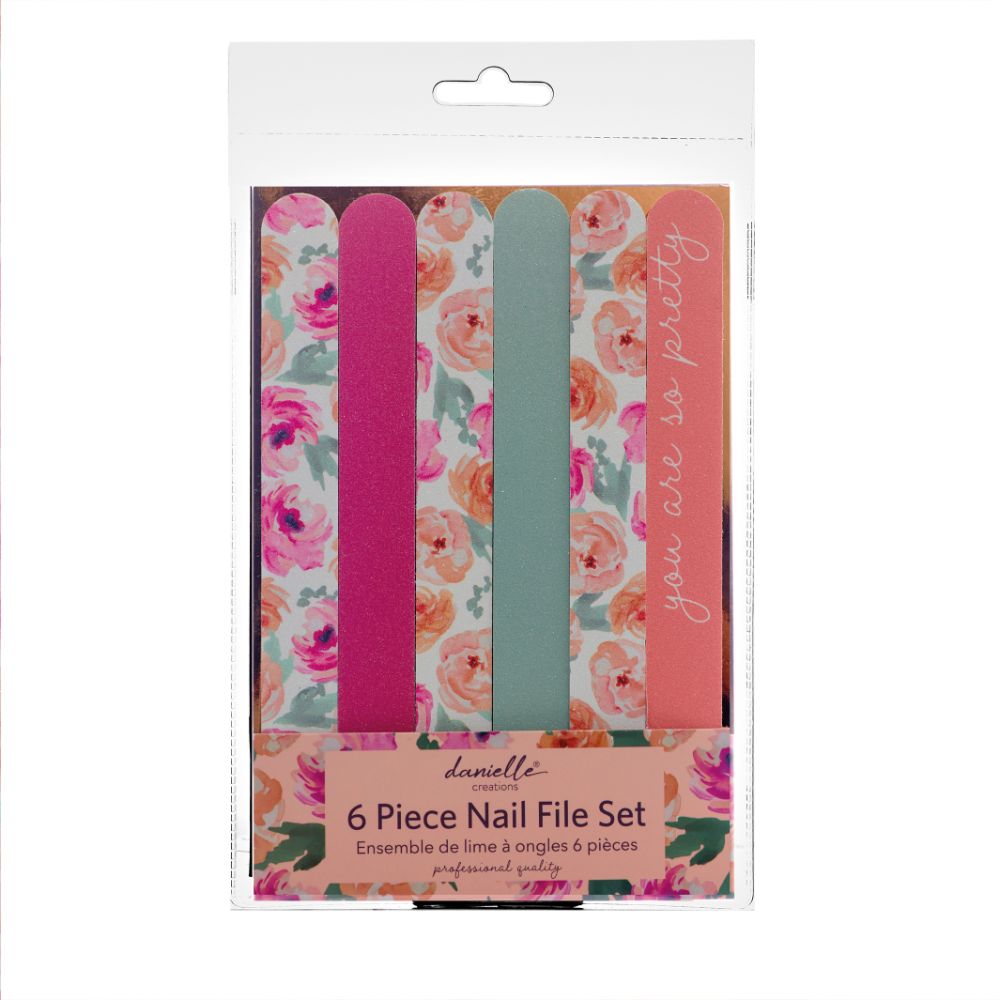 Danielle Spring Floral 6PC Nail File Set