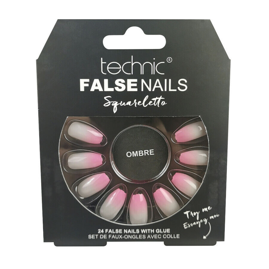 Technic Bq Tech False Nails - Squareletto , Ombre