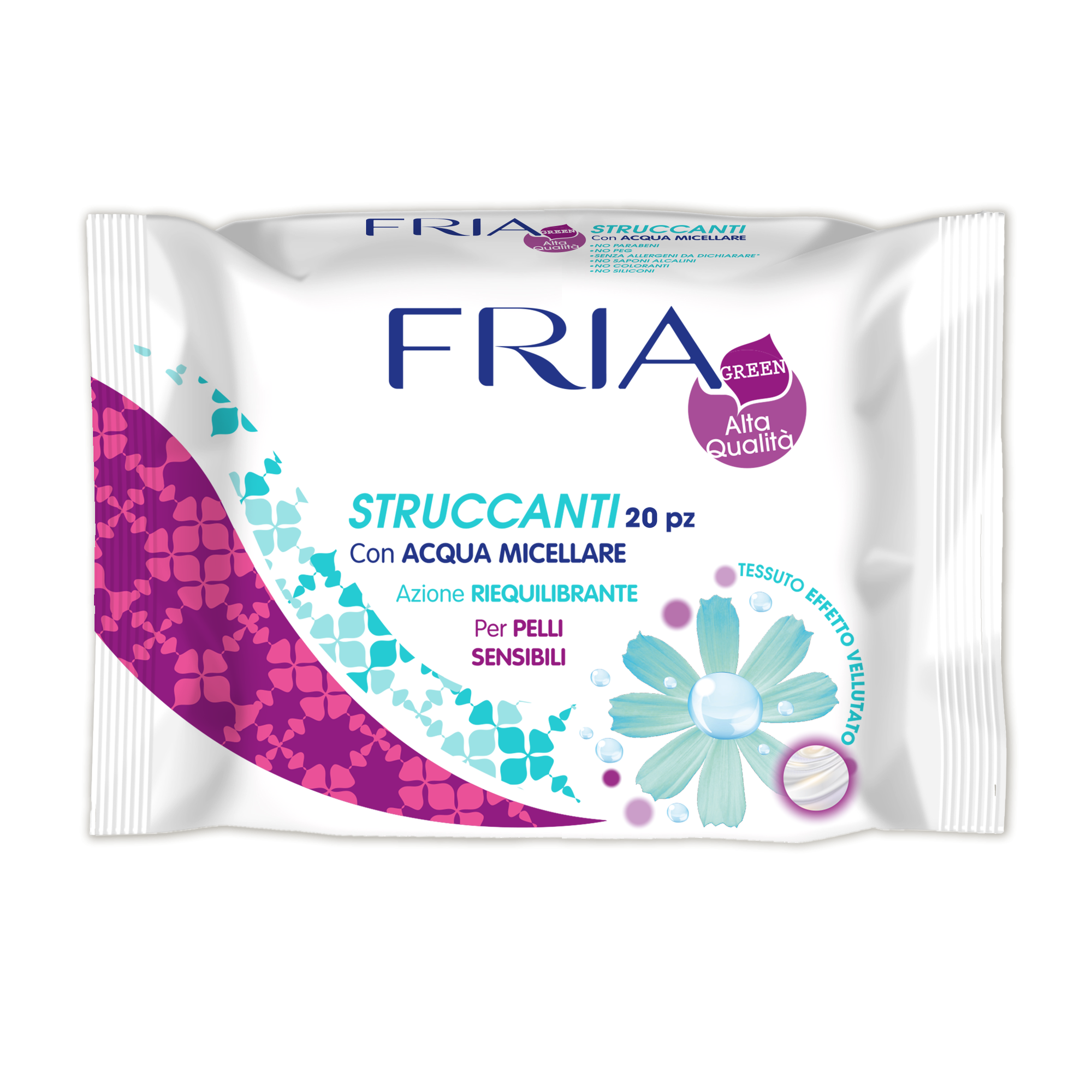 Fria Make up Remover with Micellar Water x 20 Wipes