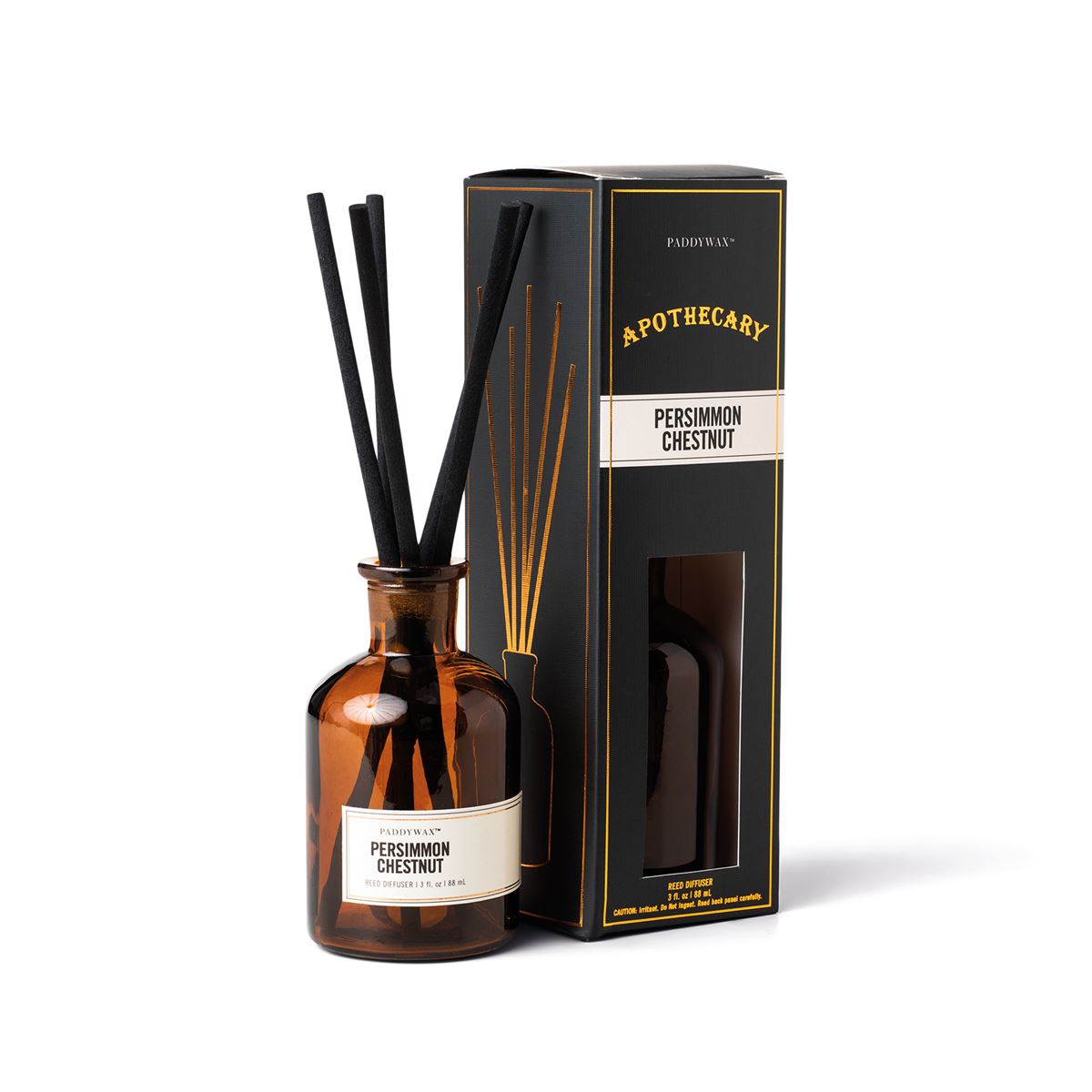 Paddy Wax Apothecary Amber Glass Diffuser (88ml) - Persimmon & Chestnut