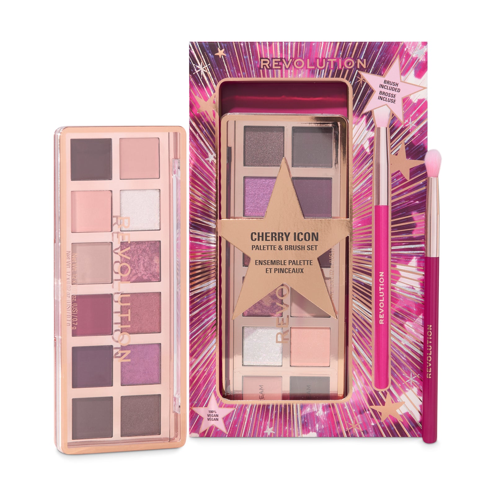 Revolution Cherie Icon Eye Shadow Palette And Brush Set
