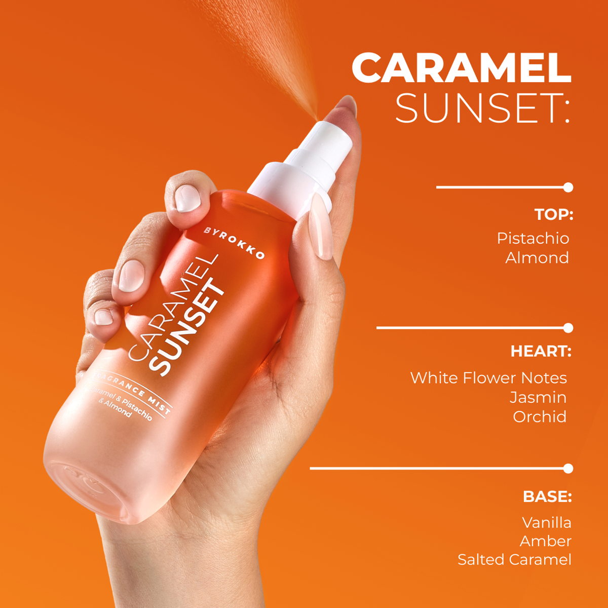 Byrokko Caramel Sunset Fragrance Mist 150Ml
