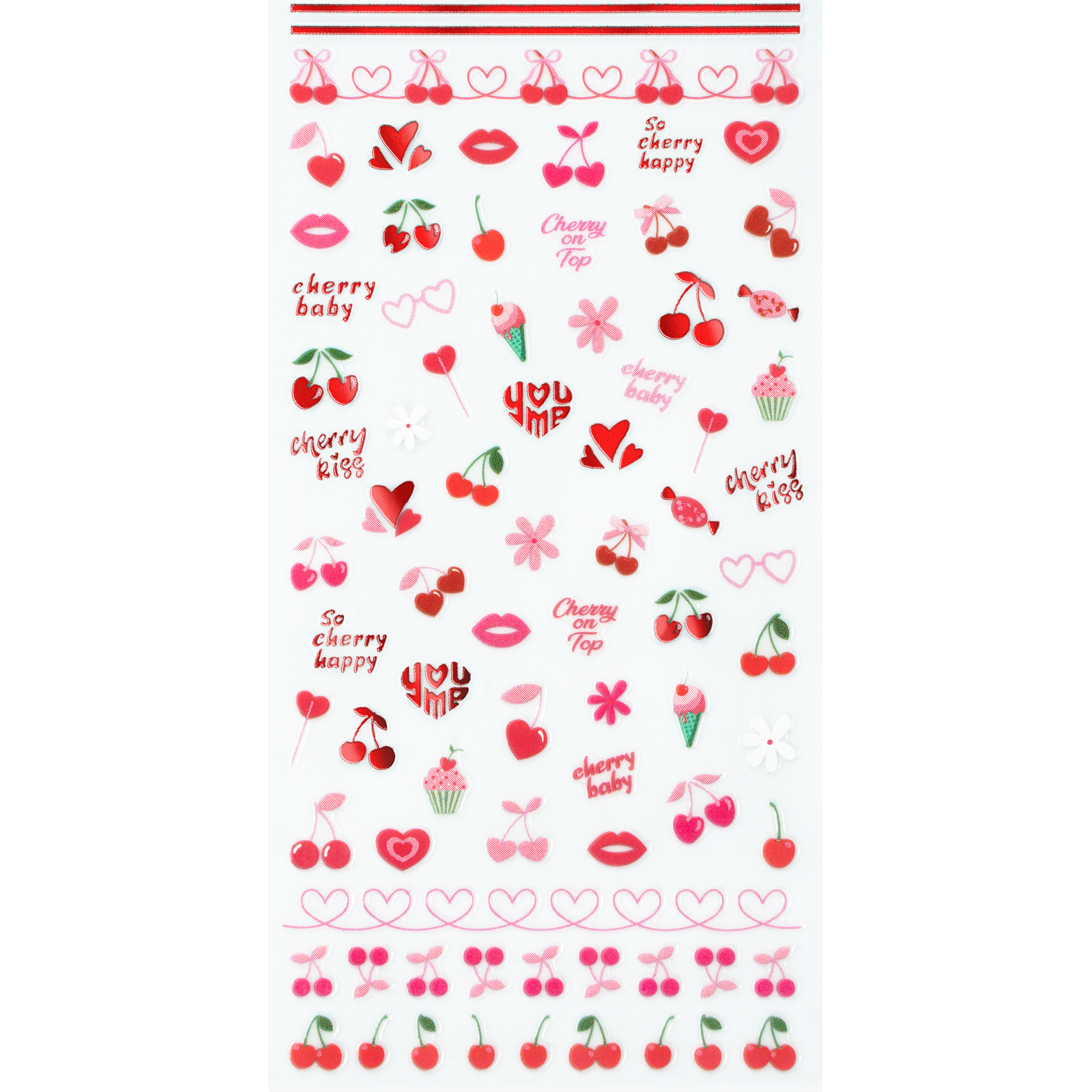 essence SO CHERRY happy cherry scented nail stickers 01