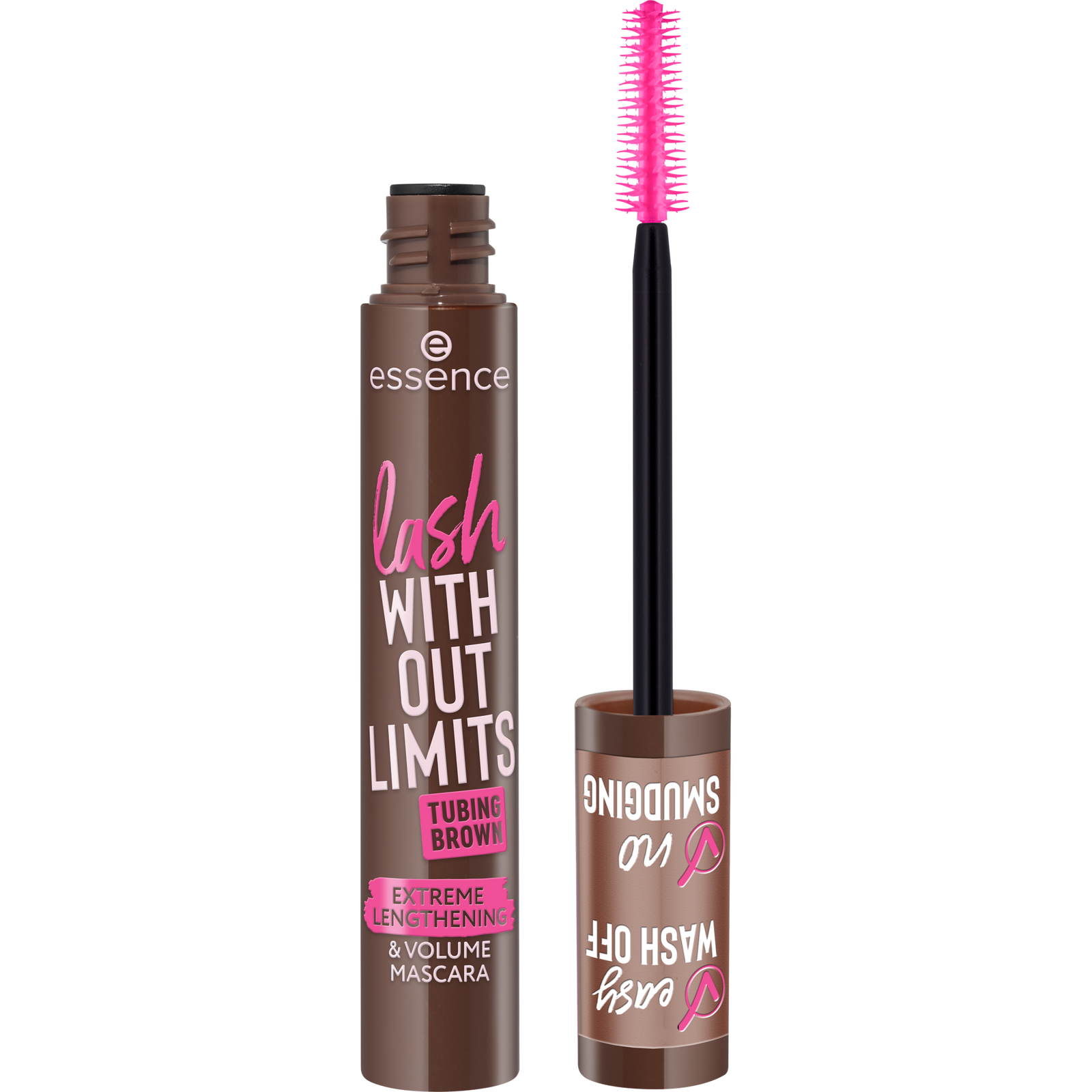 essence lash WITHOUT LIMITS TUBING BROWN EXTREME LENGTHENING & VOLUME MASCARA