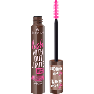 essence lash WITHOUT LIMITS TUBING BROWN EXTREME LENGTHENING & VOLUME MASCARA