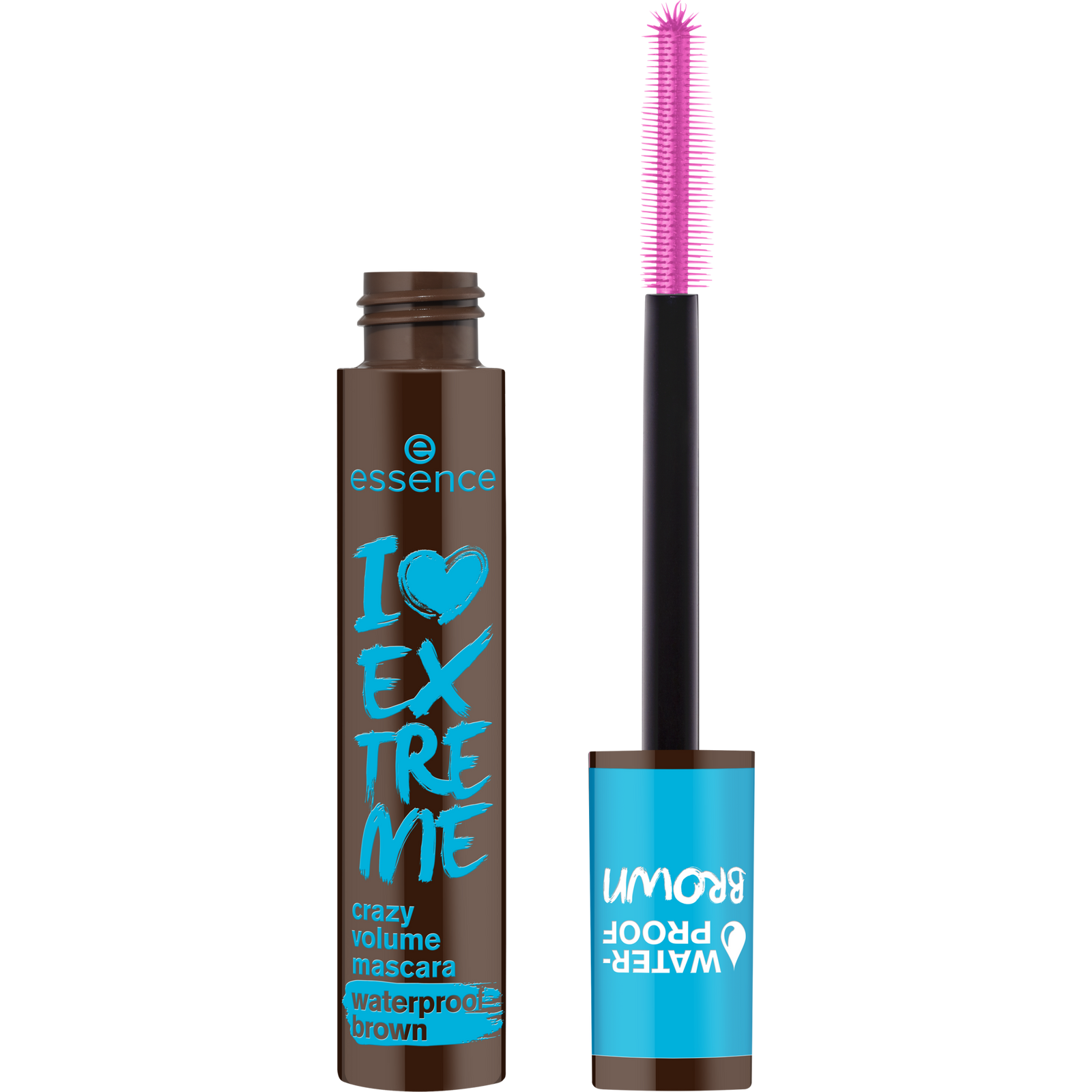 essence I LOVE EXTREME crazy volume mascara waterproof brown