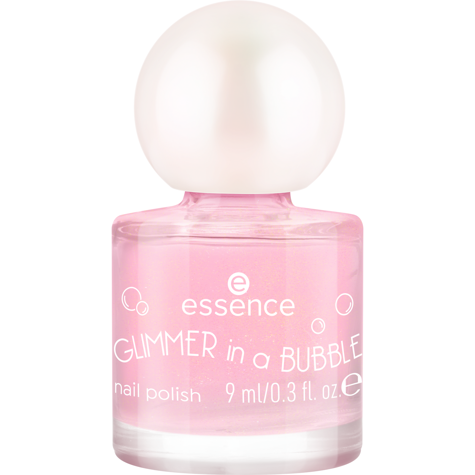 essence GLIMMER IN A BUBBLE nail polish