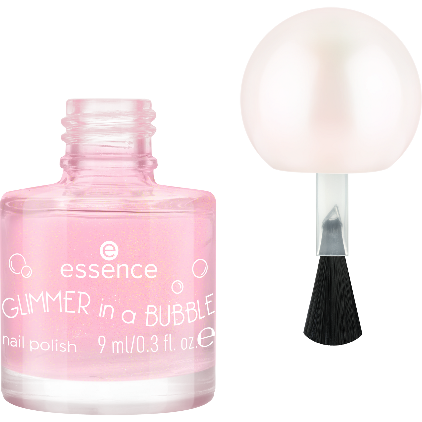 essence GLIMMER IN A BUBBLE nail polish