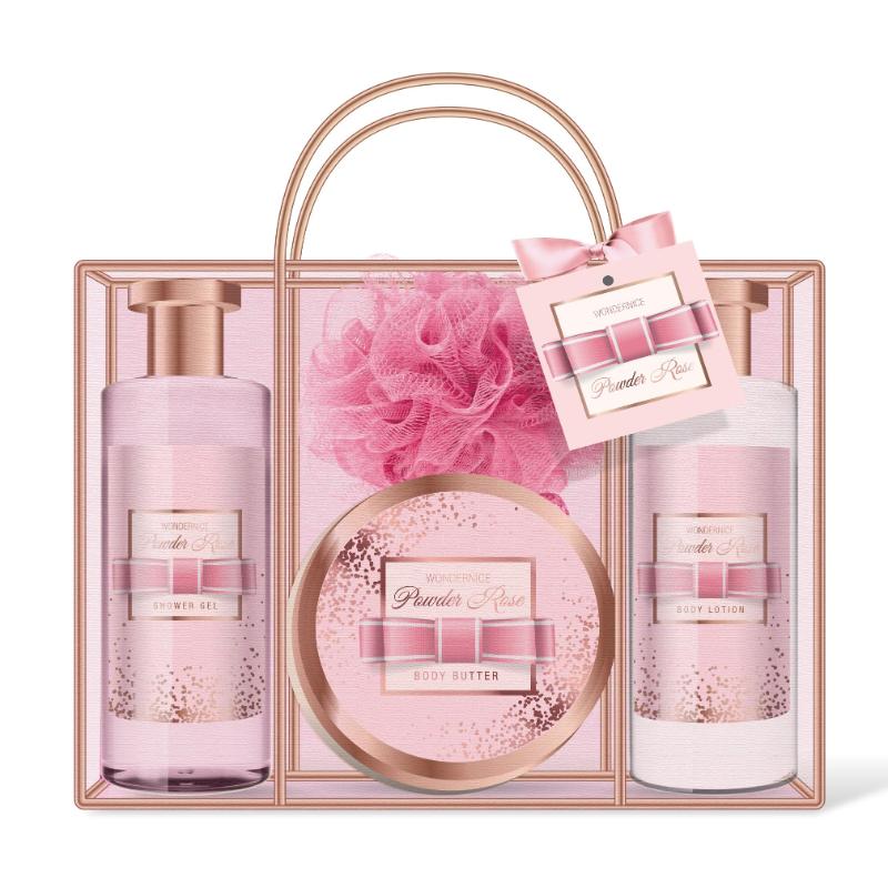 Welness Set - Powder Rose - Metal Handle Bag