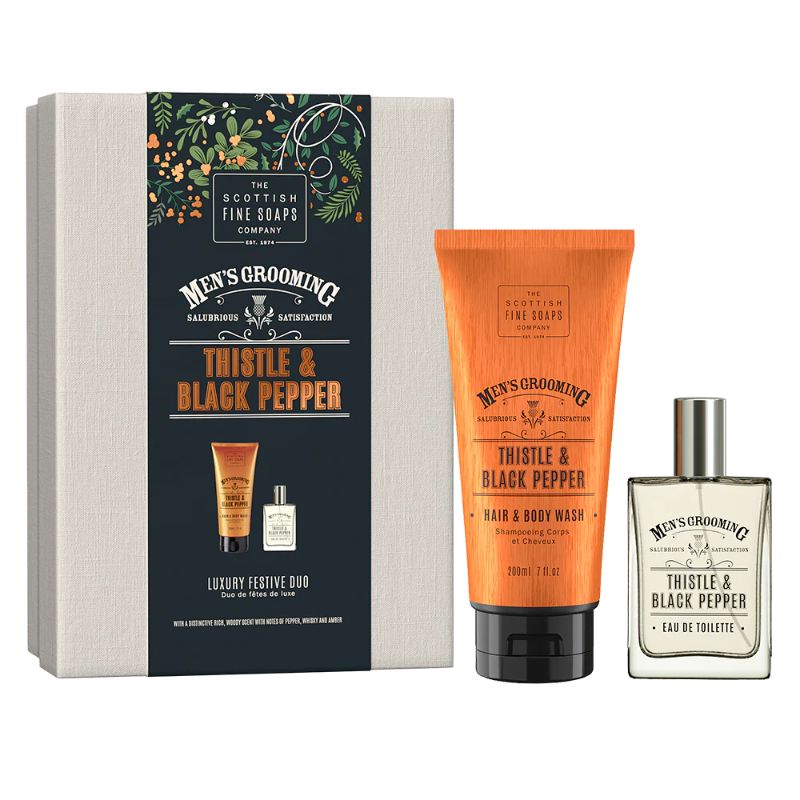 Scottish Fine Soaps   Thistle & Black Pepper Full Size Gifting