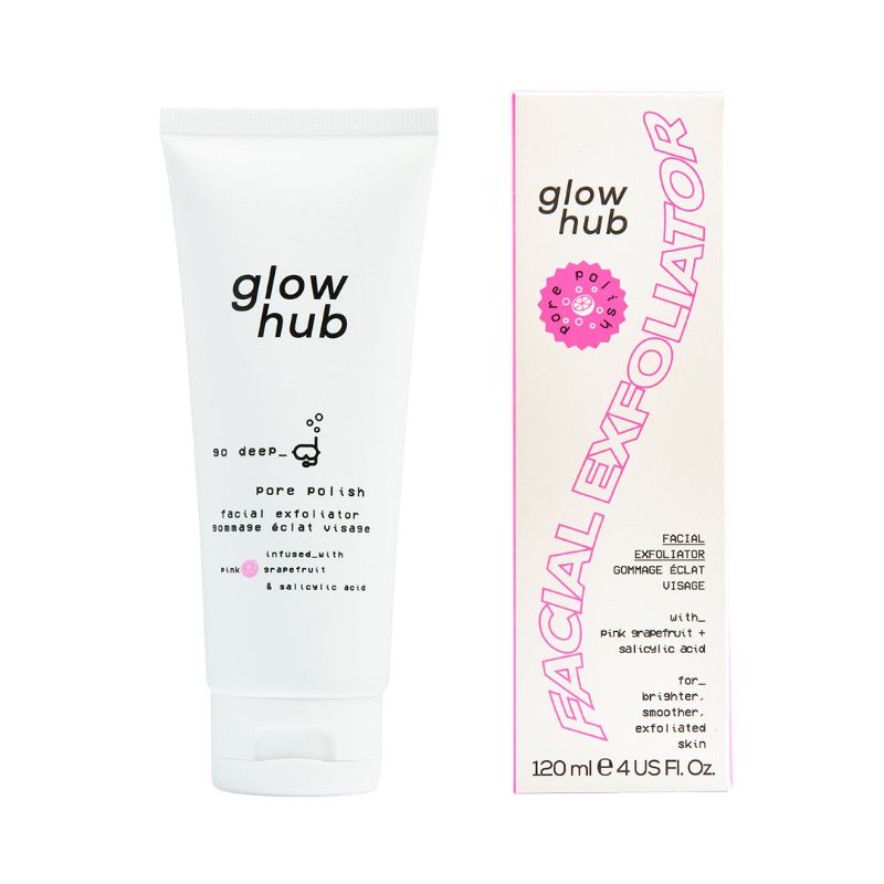 Glow Hub pore polish facial exfoliator