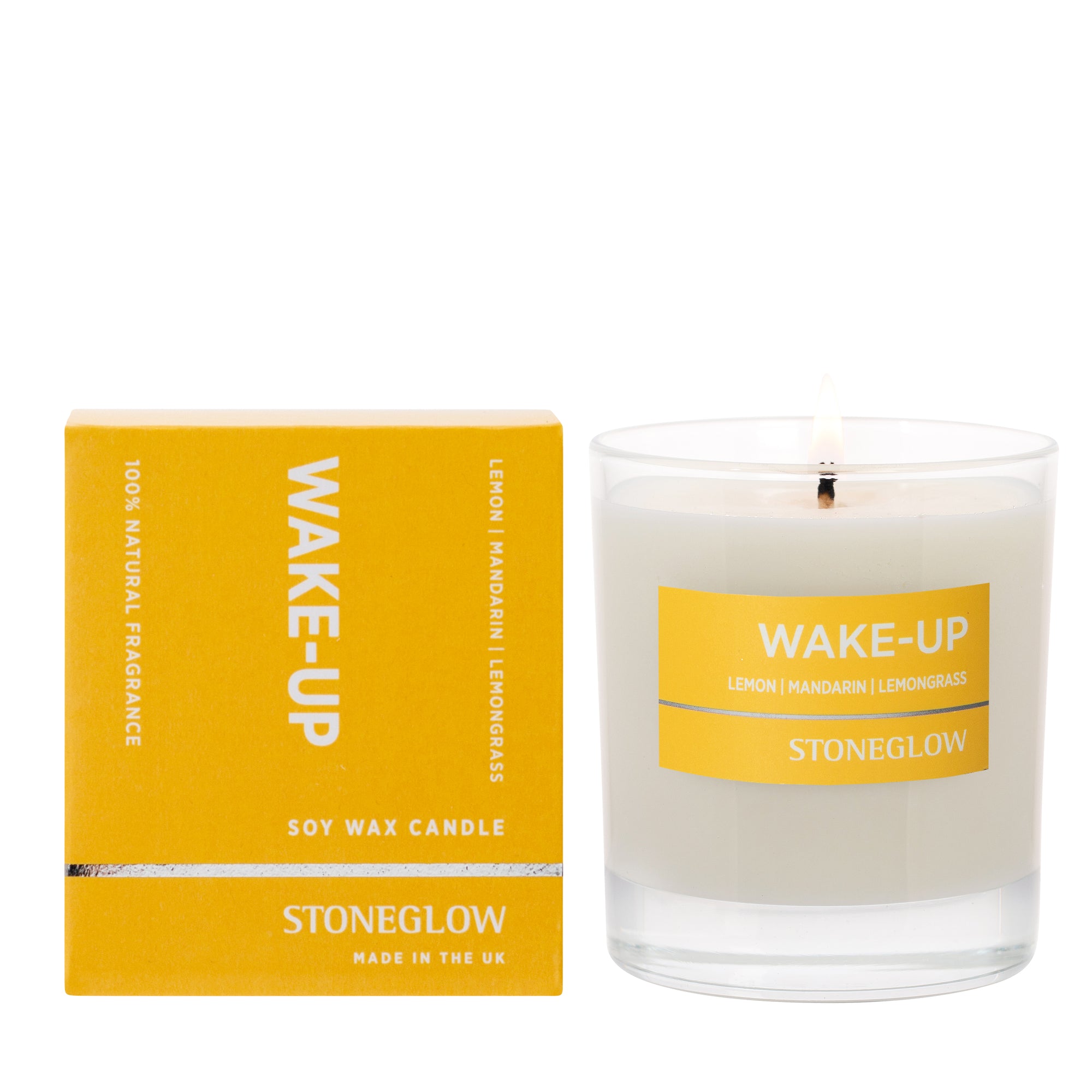 Stoneglow Wellbeing - Wake Up - Scented Candle - Boxed Tumbler