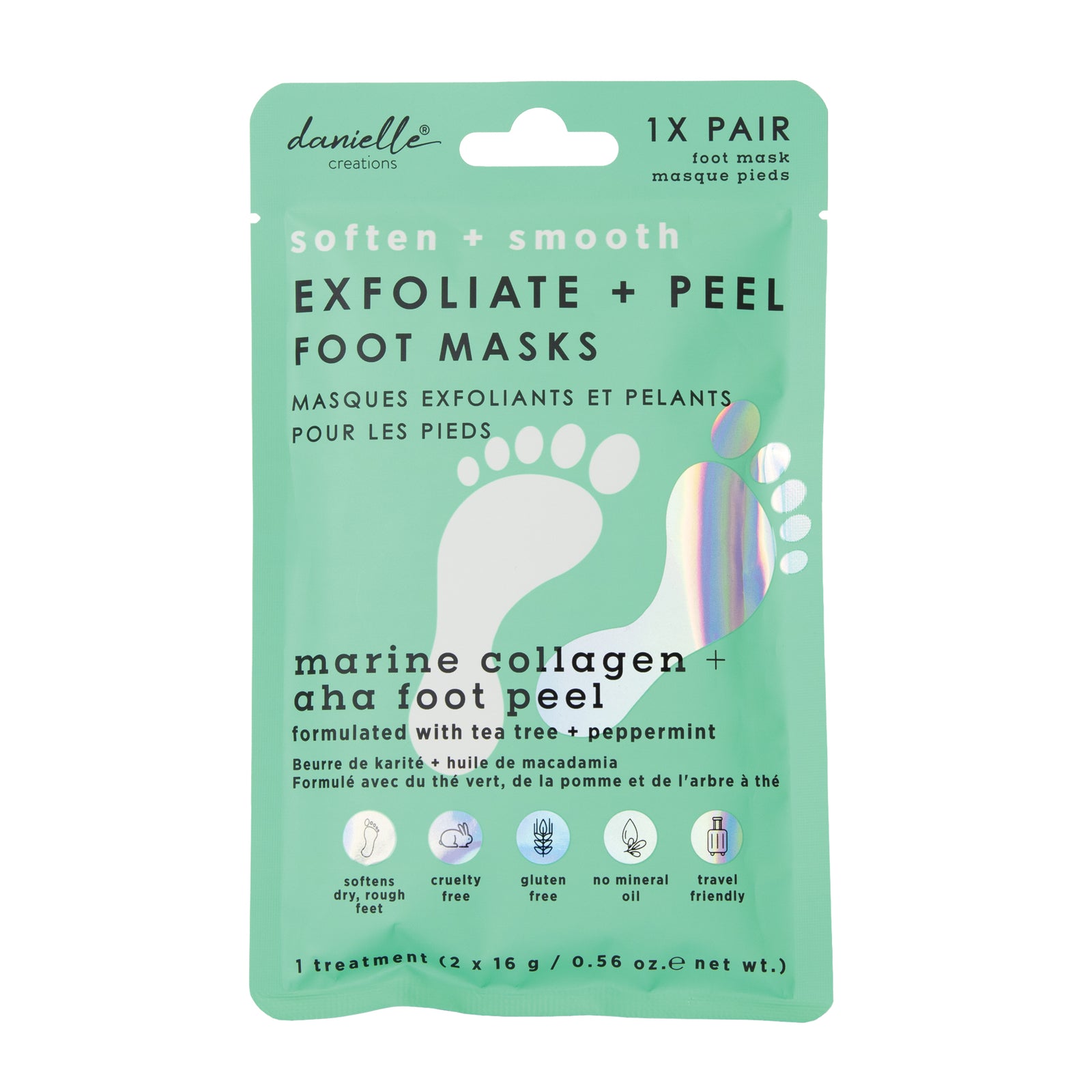Danielle Dc Peeling Foot Mask 1 Pair