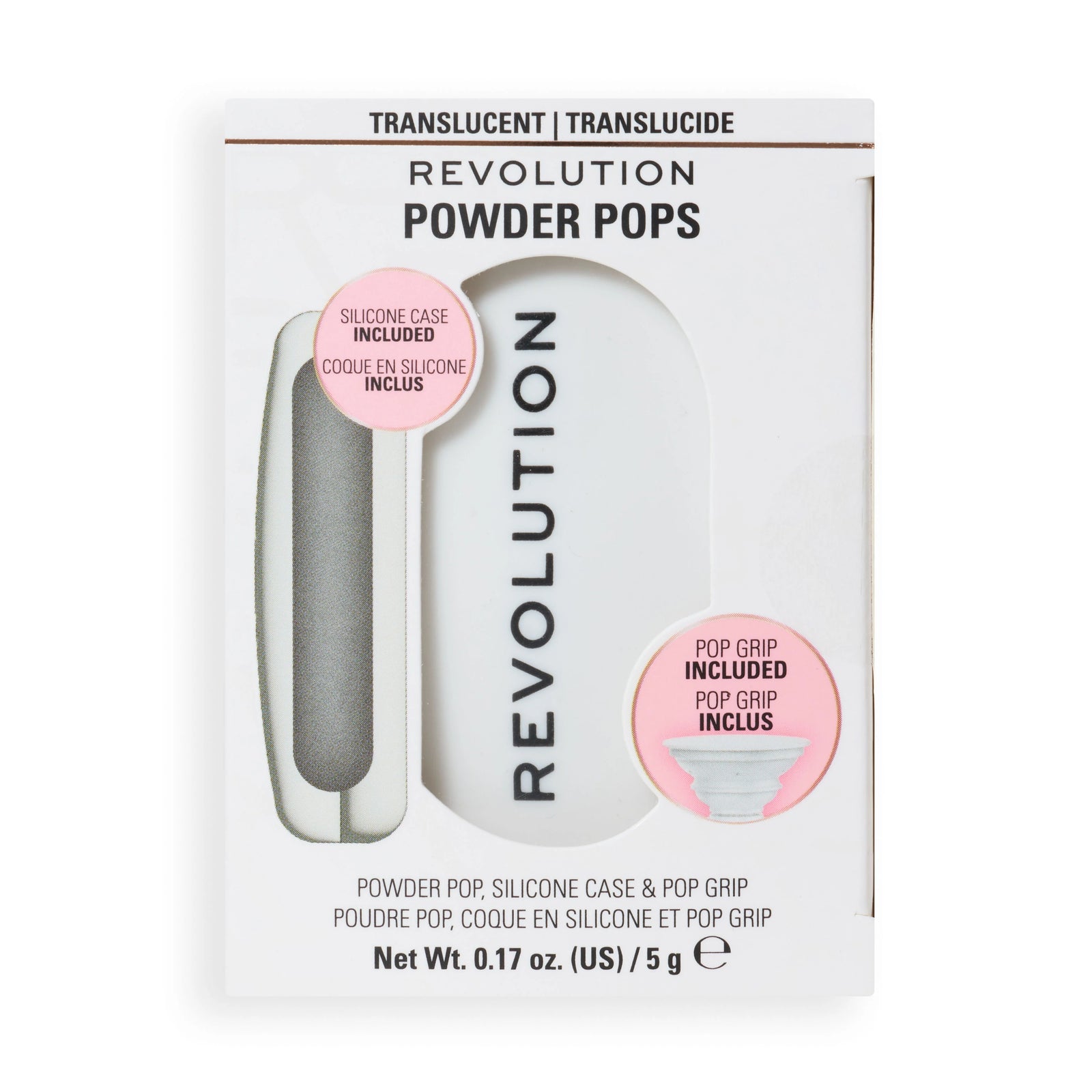 Revolution Powder Pops Translucent & Pop Grip & Silicone Case White