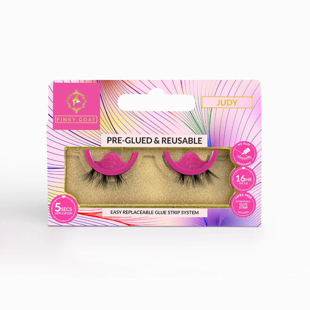 Pinky Goat Pre Glued & Reusable Lashes - Judy