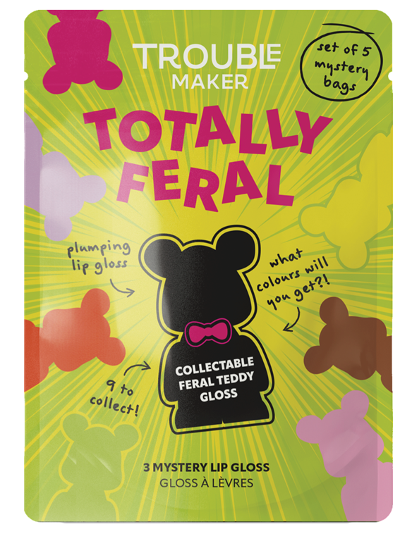 Trouble Maker Mega Feral Teddy Mystery Gift Bag Set of 5