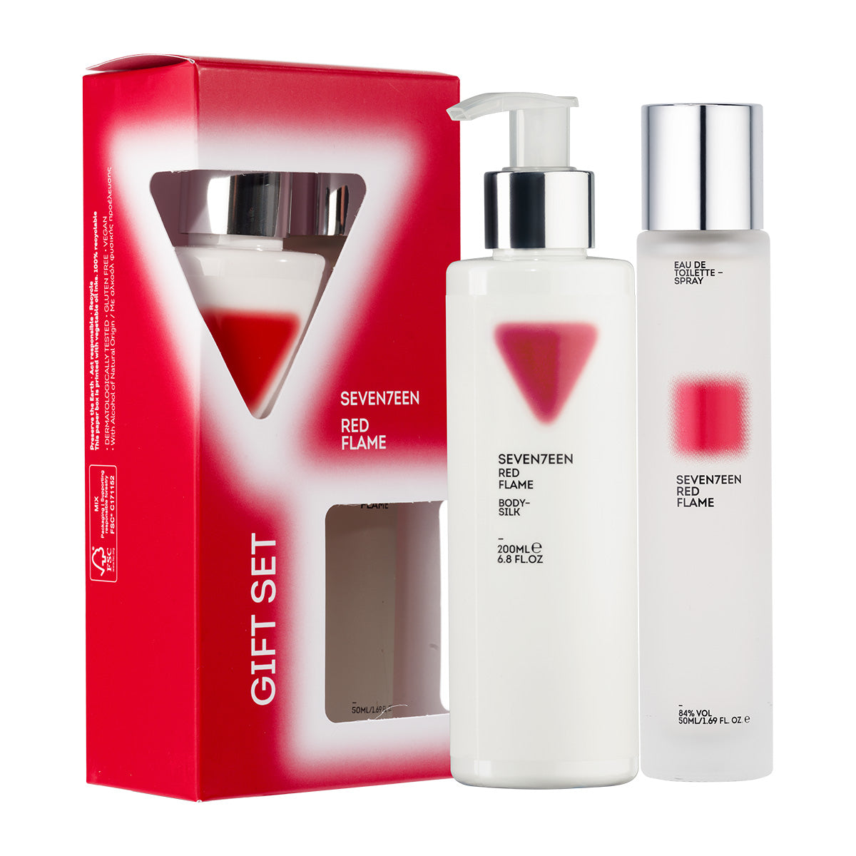 Seventeen Set EDT Red Flame 50 ML & Body Silk 200 ML
