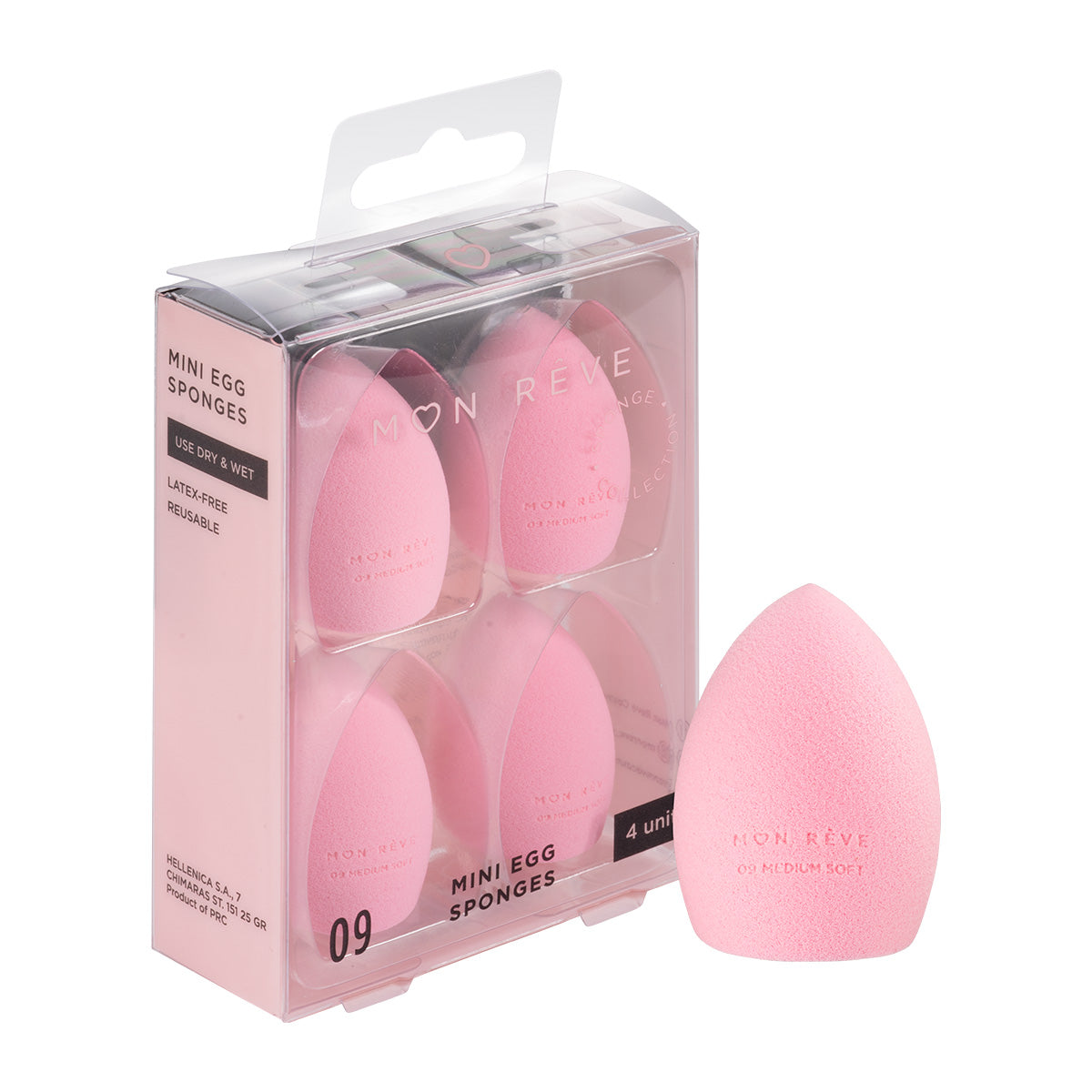 Mon Reve Mini Egg Make Up Sponges (4 Pcs)