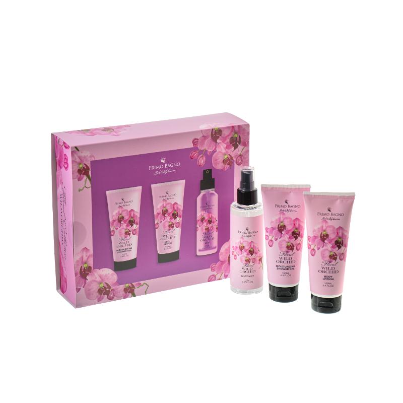Primo Bagno Set Black Orchid 3Pcs Set Floral