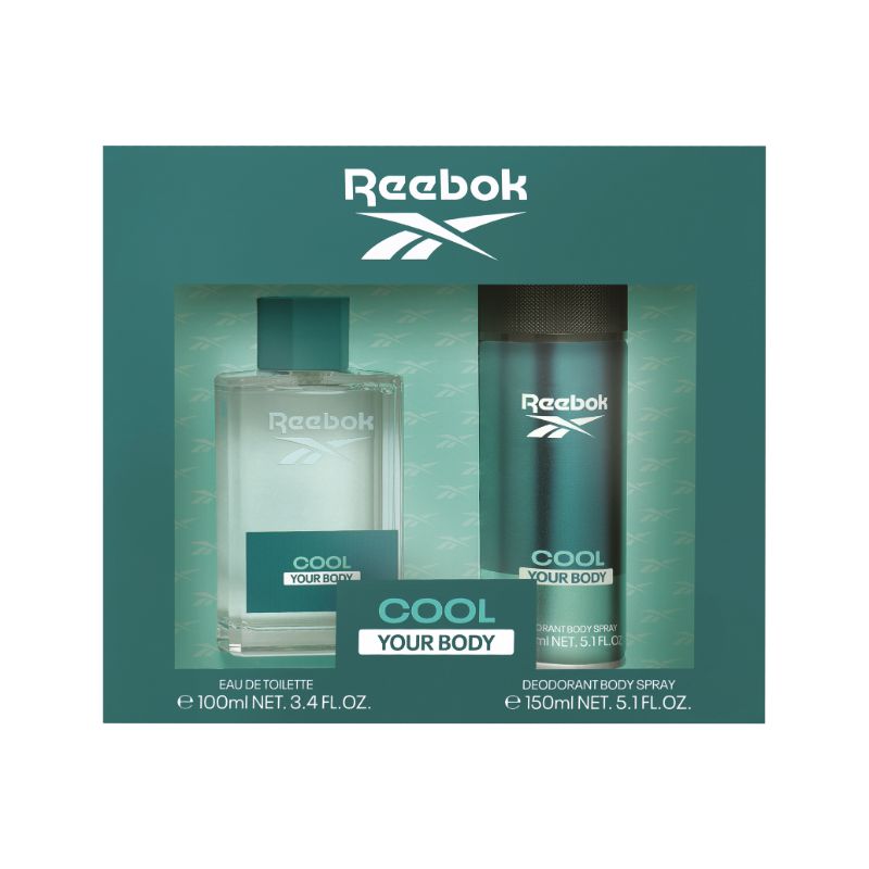 Reebok Cool Your Body Set Edt 100 Ml + Body Spray 150 Ml Masc