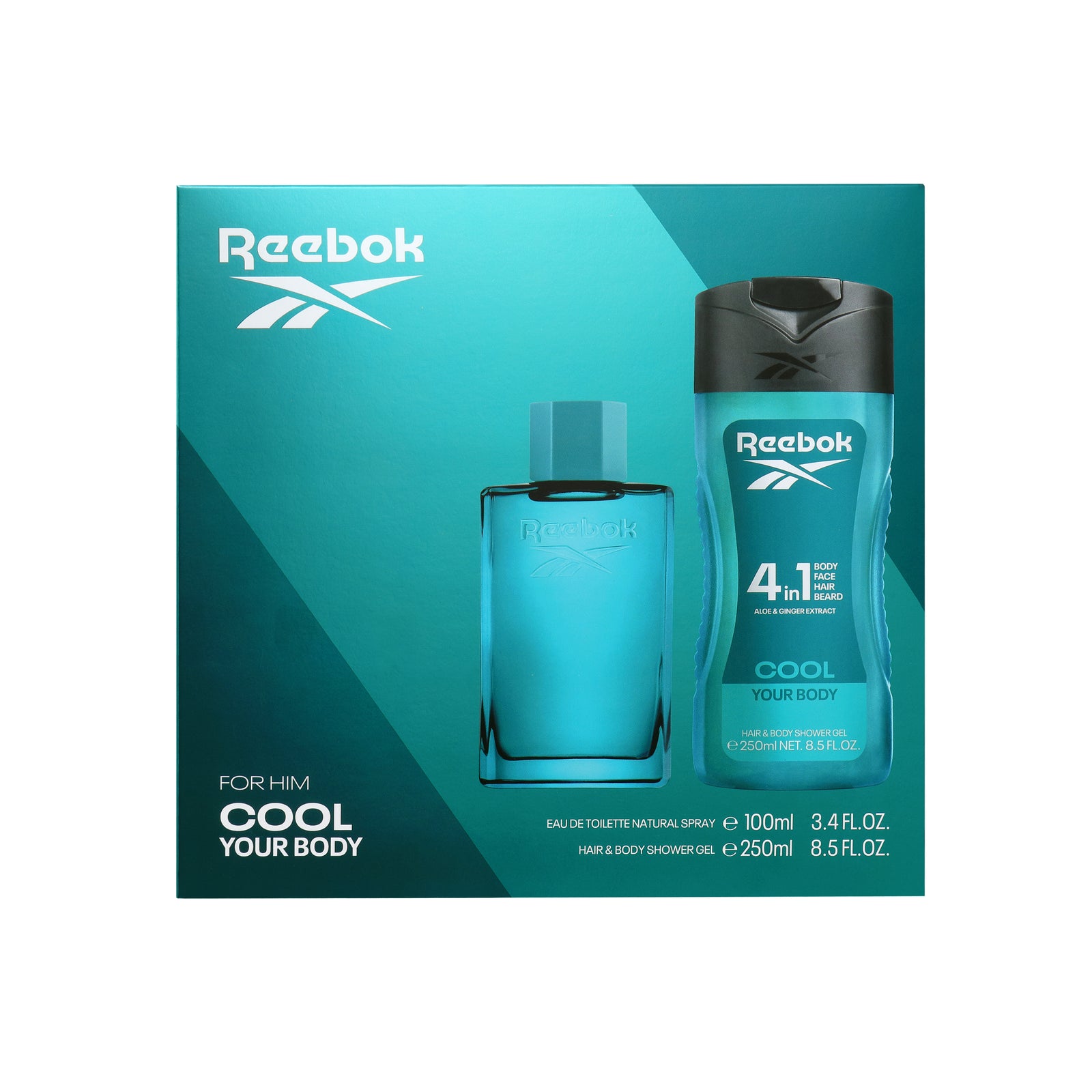 REEBOK COOL SET for HIM EDT 100ml + Shower Gel 250ml