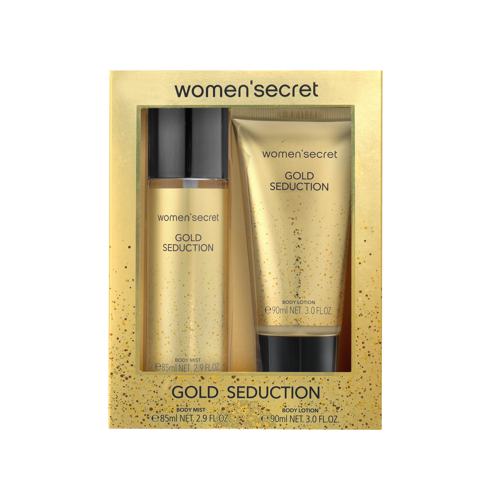 Women Secret  GOLD SEDUCTION Gift Set Body Mist 85ml + Body Lotion 90ml