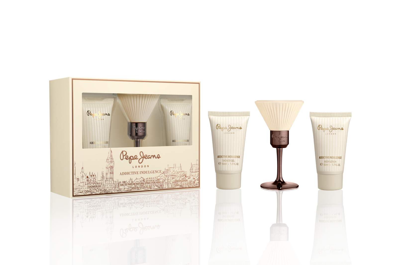 PEPE JEANS ADDICTIVE INDULGENCE TRAVEL SET for HER EDP 30ml+ Body Lotion 50ml+ Shower Gel 50ml
