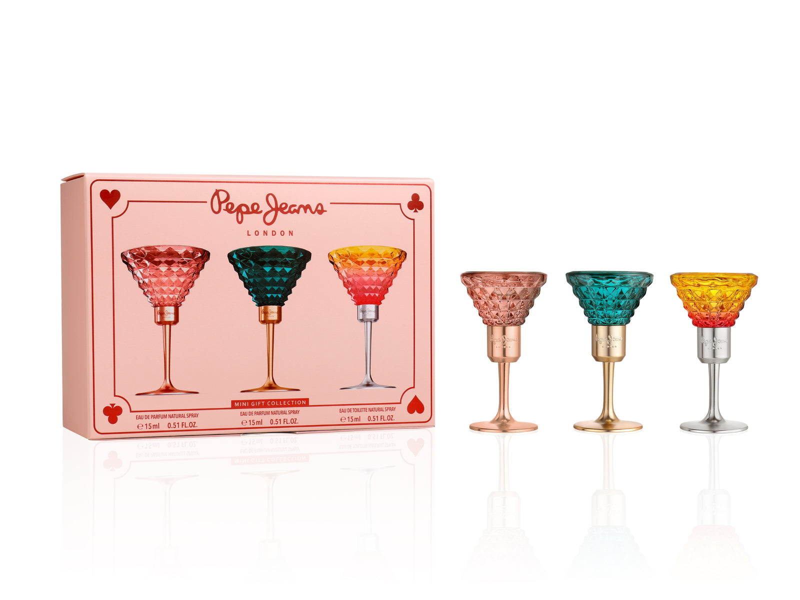 PEPE JEANS MINIATURE GIFT SET for HER 15ml LIFE IS NOW+ COCKTAIL + CELEBRATE