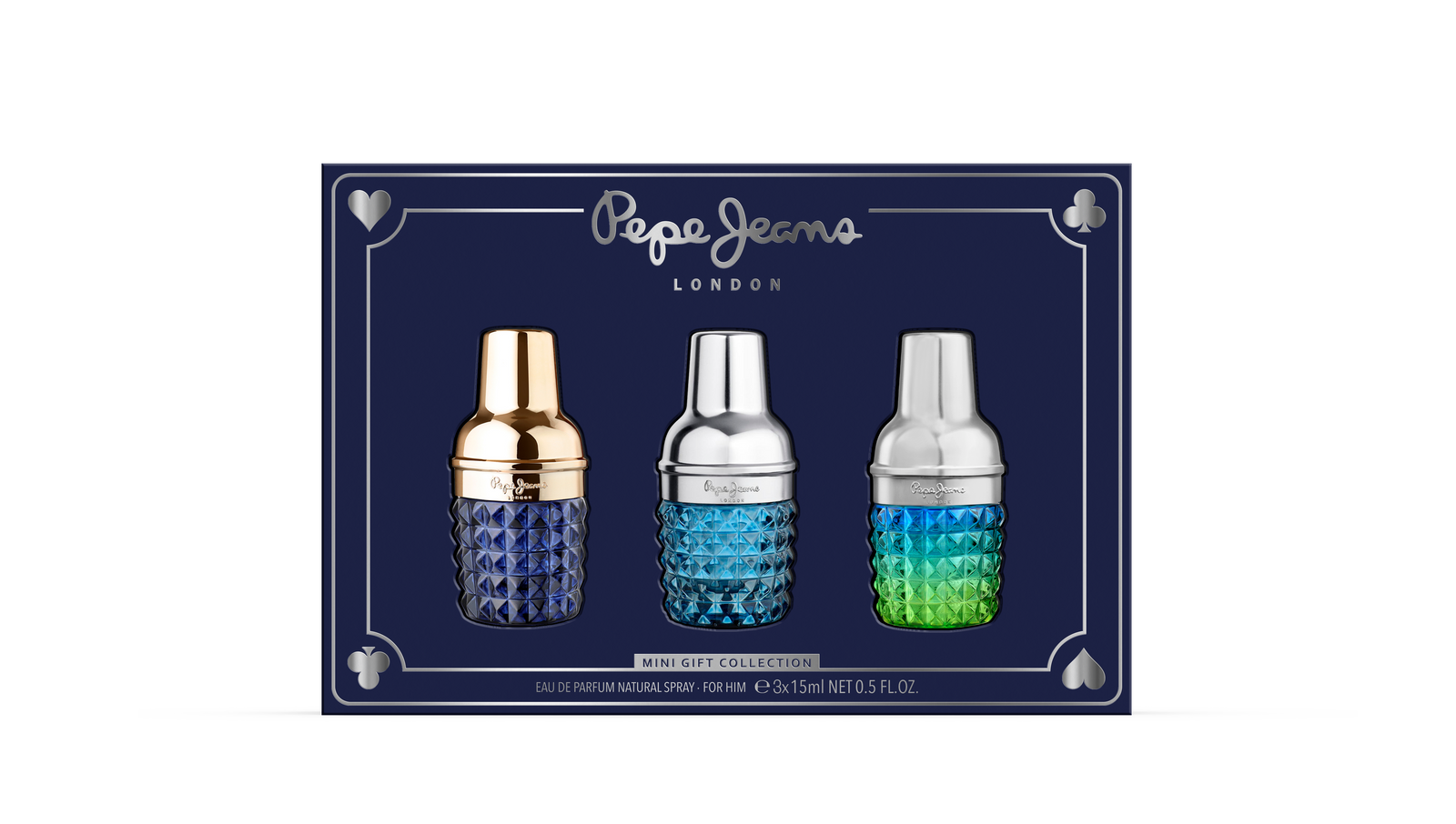 PEPE JEANS MINIATURE GIFT SET for HIM 15ml LIFE IS NOW+ COCKTAIL + CELEBRATE