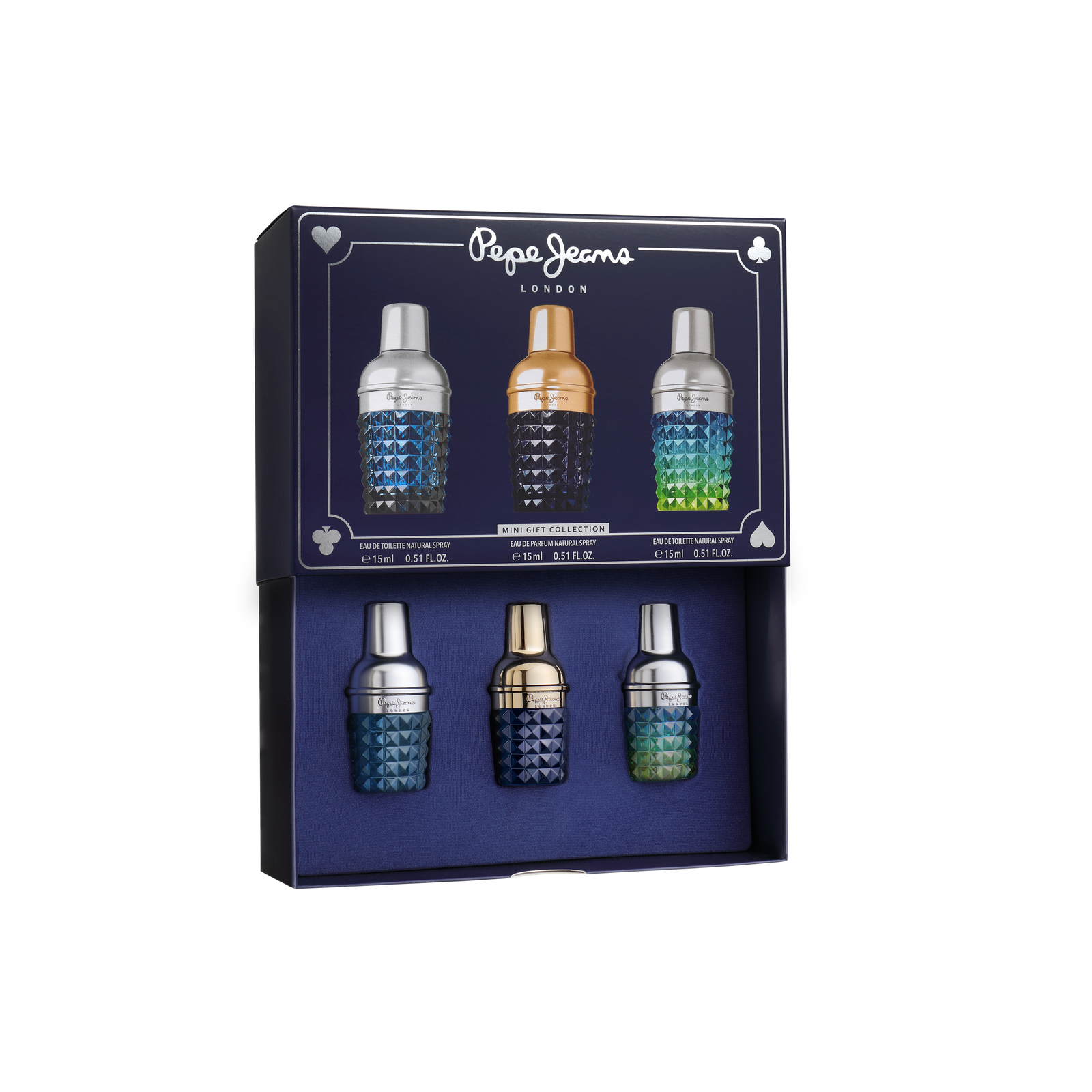 PEPE JEANS MINIATURE GIFT SET for HIM 15ml LIFE IS NOW+ COCKTAIL + CELEBRATE