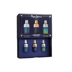 PEPE JEANS MINIATURE GIFT SET for HIM 15ml LIFE IS NOW+ COCKTAIL + CELEBRATE