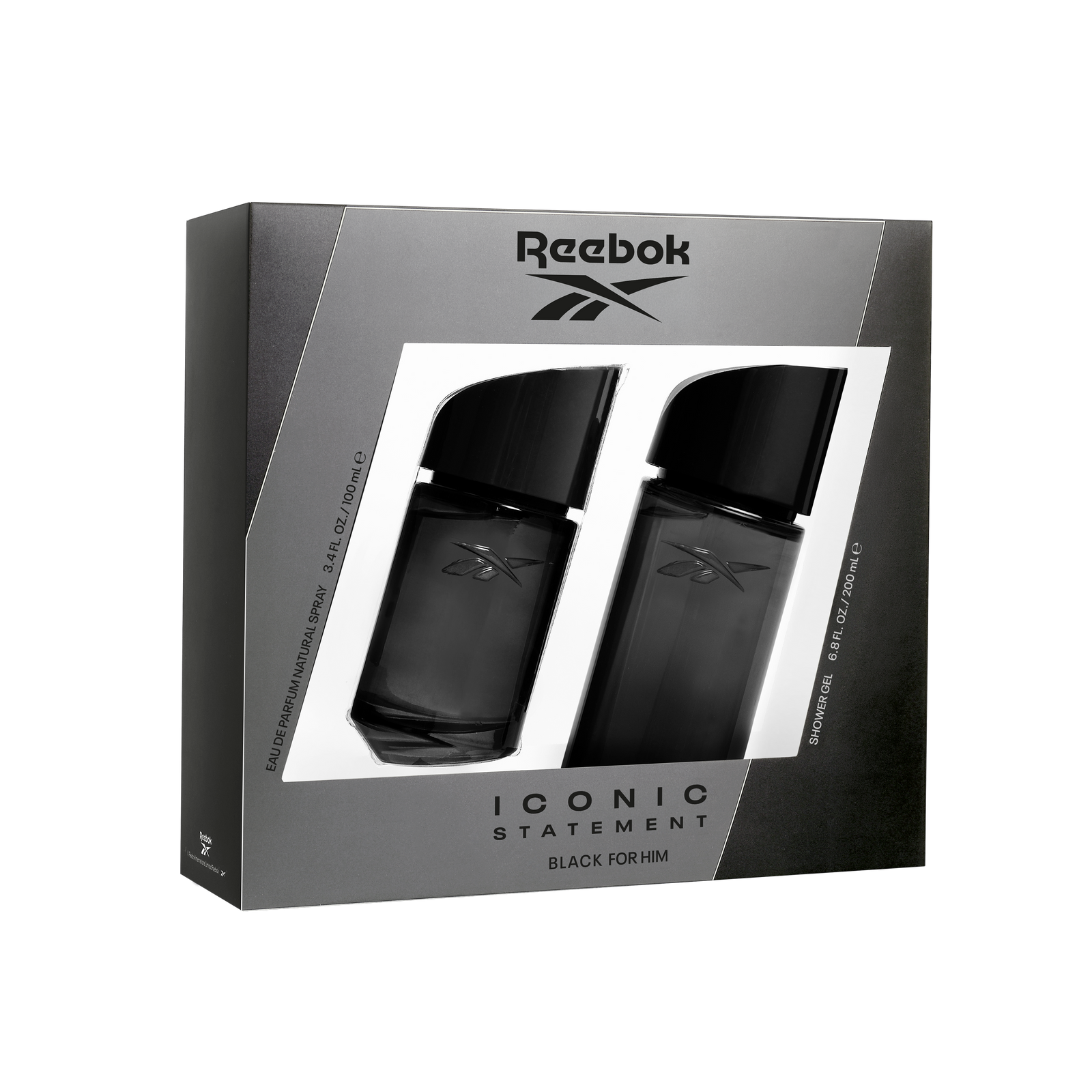 REEBOK ICONIC BLACK SET EDP for HIM 100ml + Shower Gel 200ml