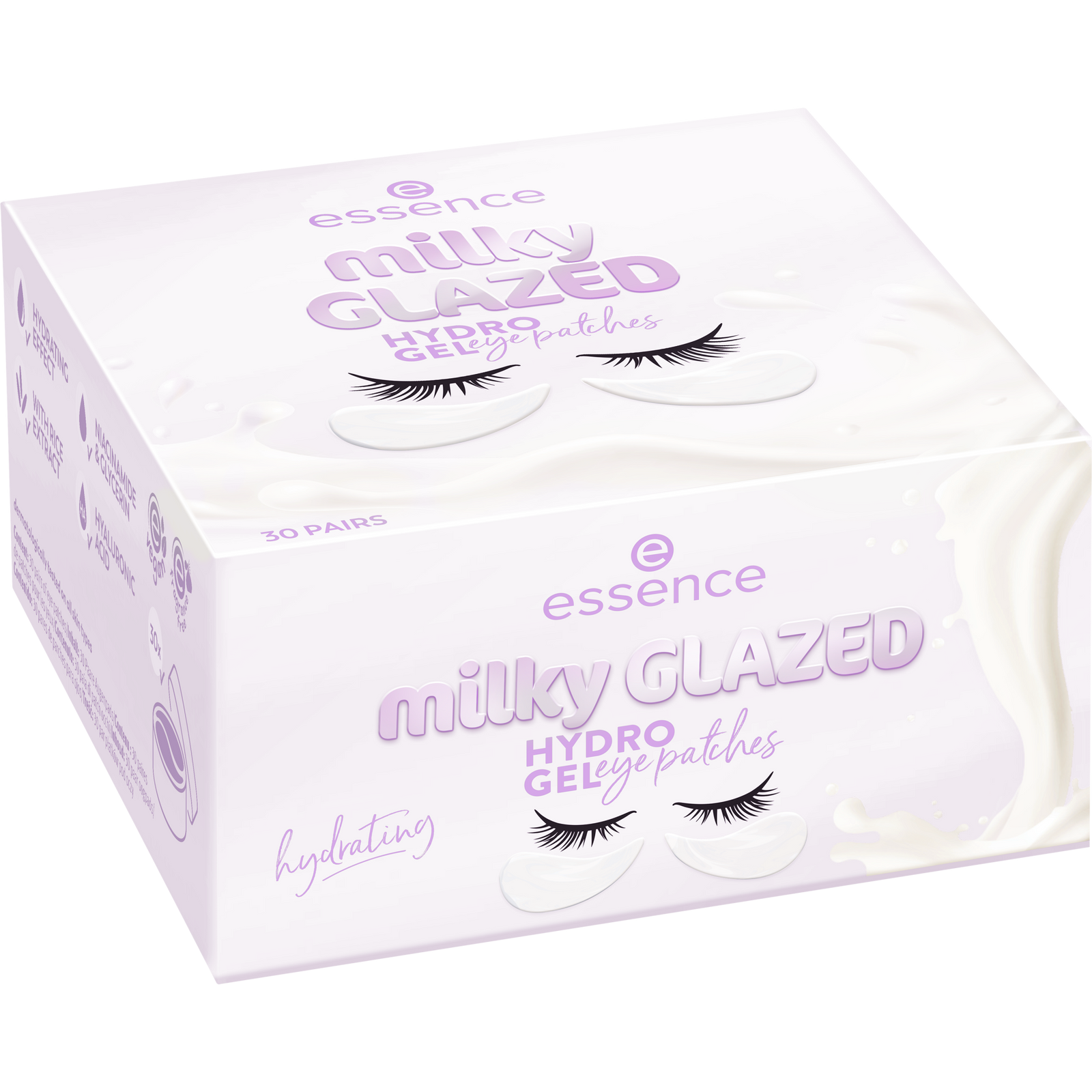 essence milky GLAZED hydro gel eye patches 30 Pairs