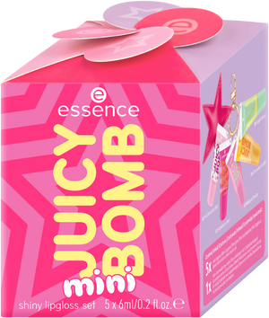 essence JUICY BOMB mini shiny lipgloss set