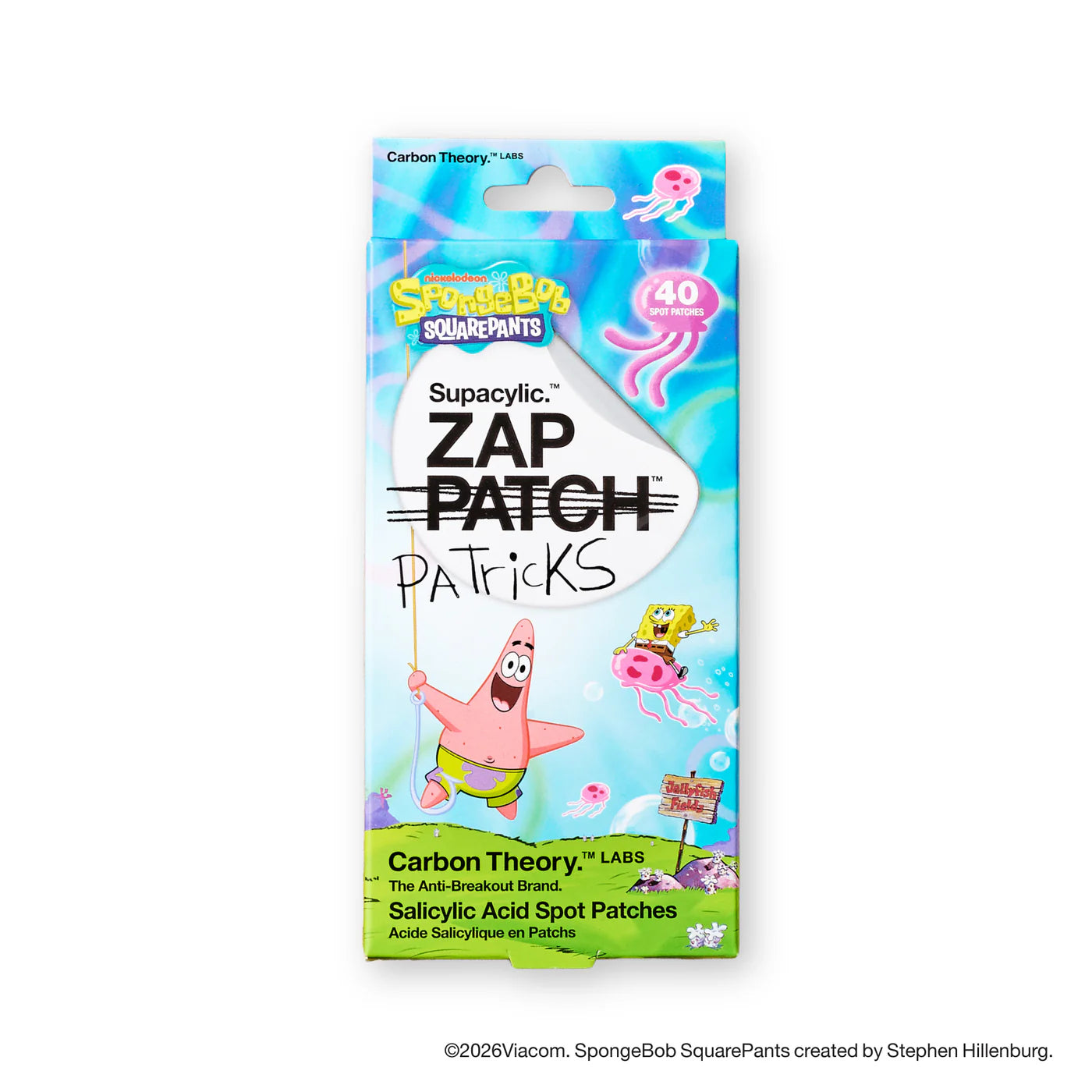 Carbon Thoery Sponge Bob Collection Zap Patricks Hydrocolloid Spot Patches 20 Pack