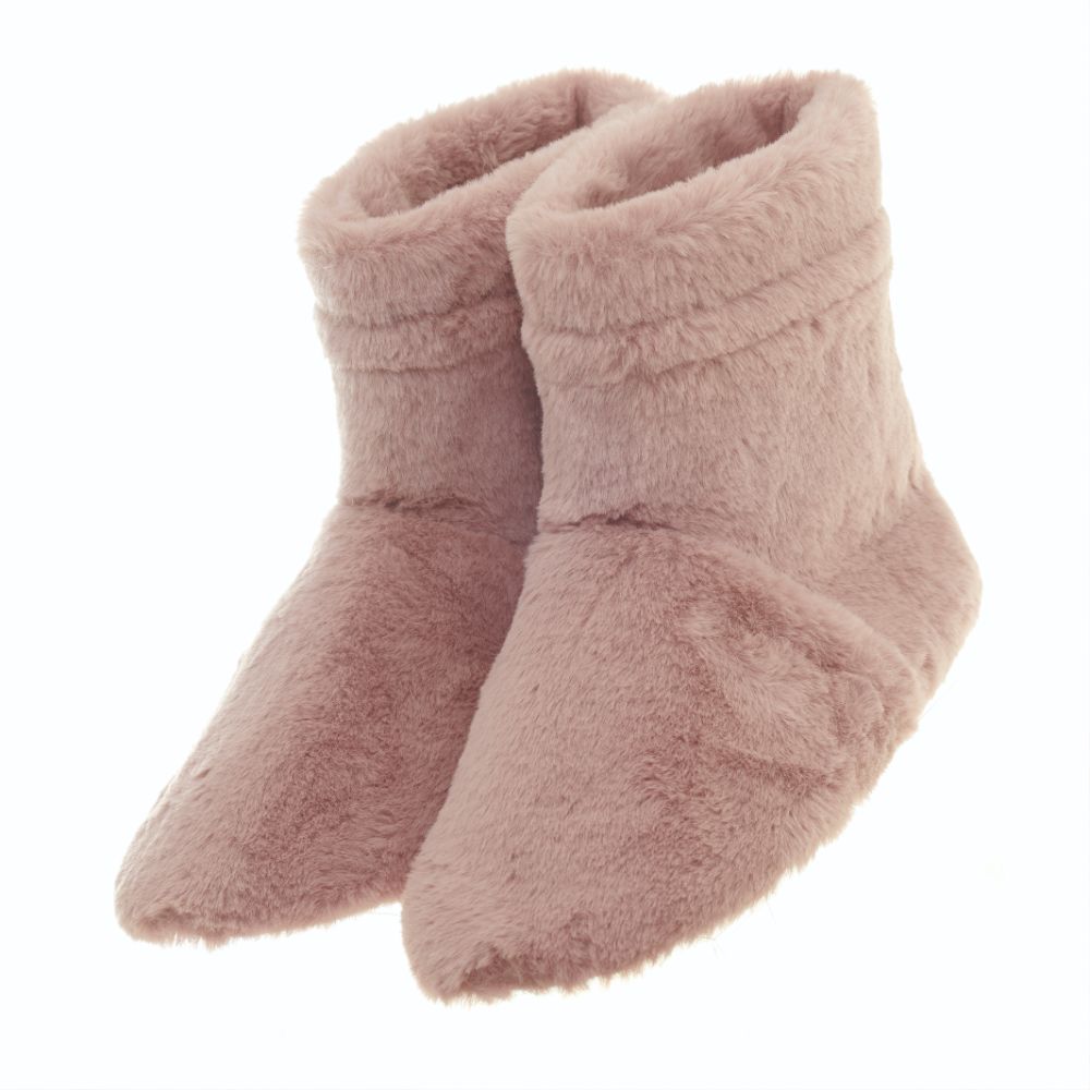 Danielle Faux Fur Slipper Boots - Pink