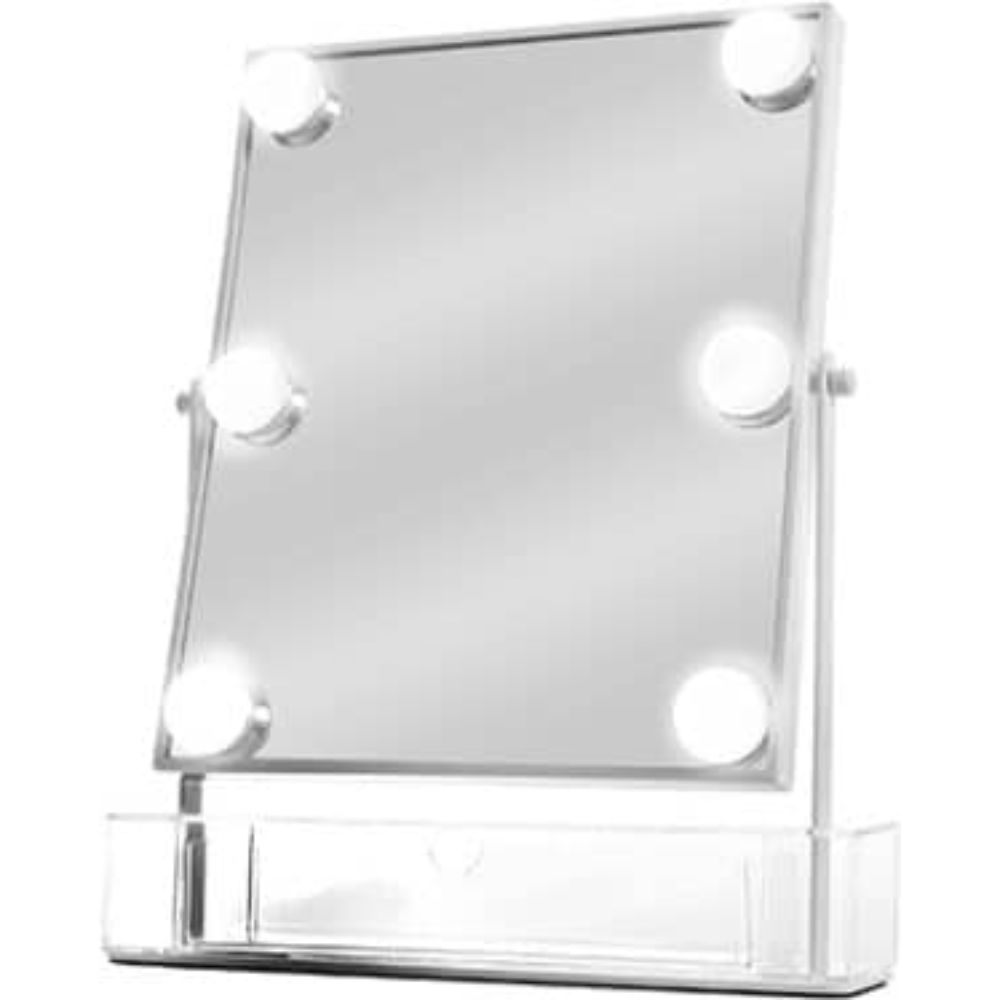 Danielle Large 6 Bulb LED Mirror (white)