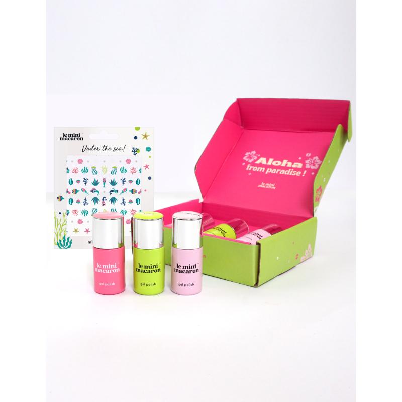 le Mini Macaron Gel Polish Set: Island Breeze box