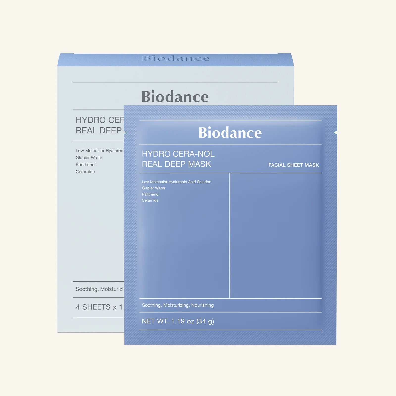 Biodance Hydro Cera-nol Real Deep Mask Pack (x4 Sheets)
