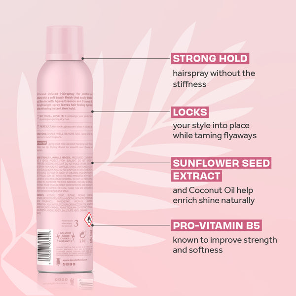 Lee Stafford Coco Loco & Agave Hairspray LUCY MAKEUP STORE MALTA