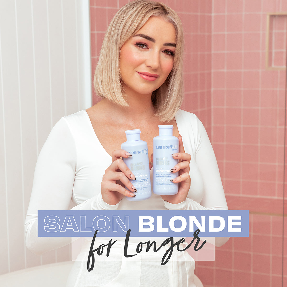 Lee Stafford Bleach Blondes MAKEUP Toning MALTA Shampoo - White STORE Ice LUCY