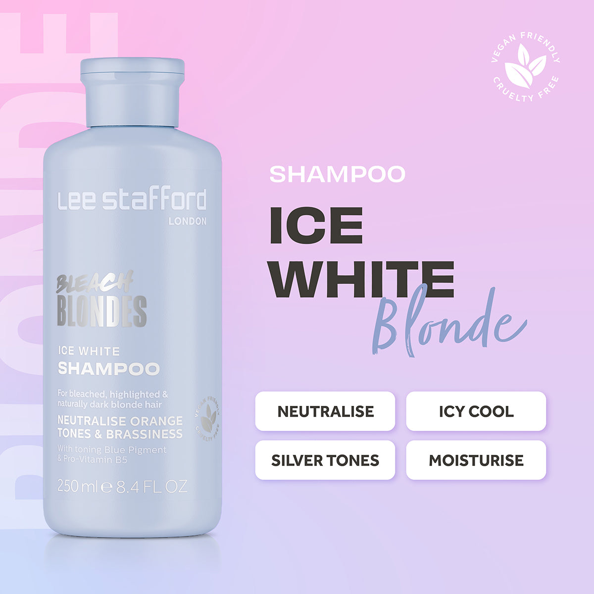 Lee Stafford Bleach Blondes Ice White Toning Shampoo - LUCY MAKEUP STORE  MALTA | Haarshampoos