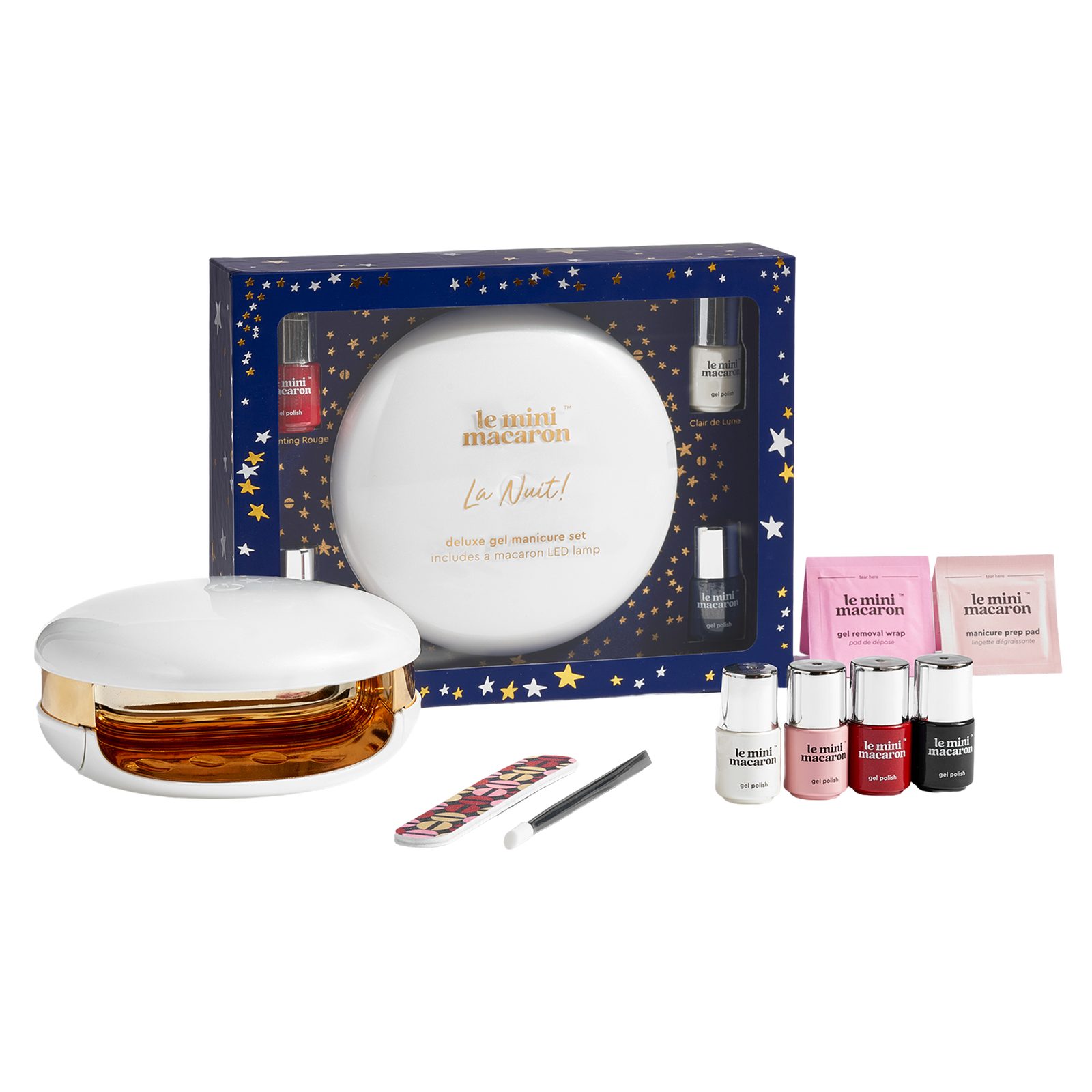 Le Mini Macaron Gel Manicure Kit: Le Maxi “La Nuit” Deluxe Gel Manicure Set