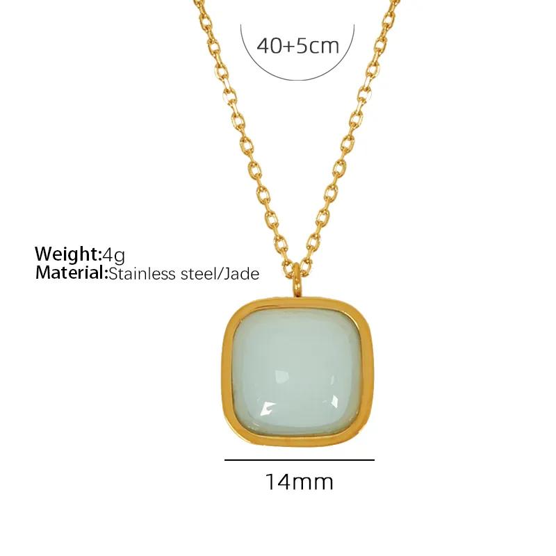 Gold plated deals square necklace