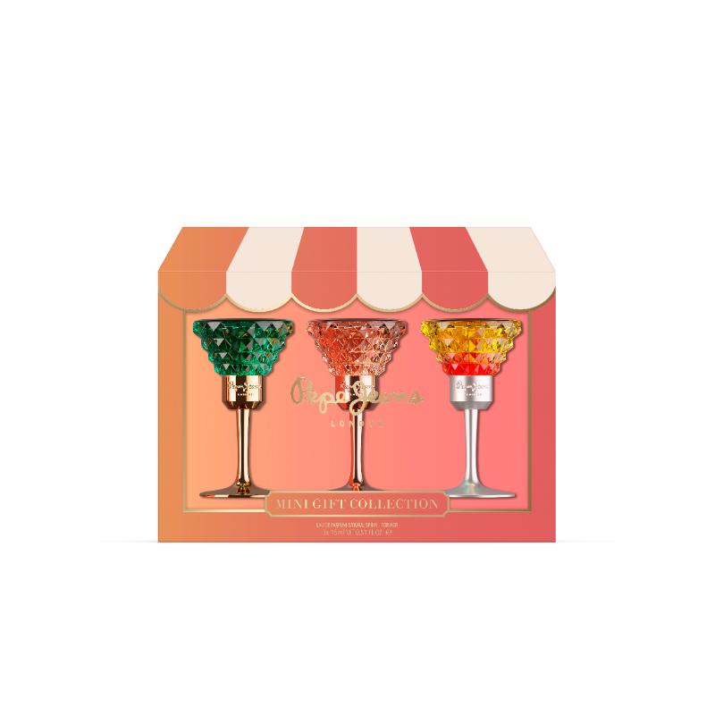 Pepe Jeans miniature gift set for her 15ml life is now, cocktail & celebrate