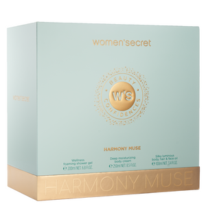 Women Secret Beauty Gift Set Harmony Muse F.Gel , B.Cream & B.Oil