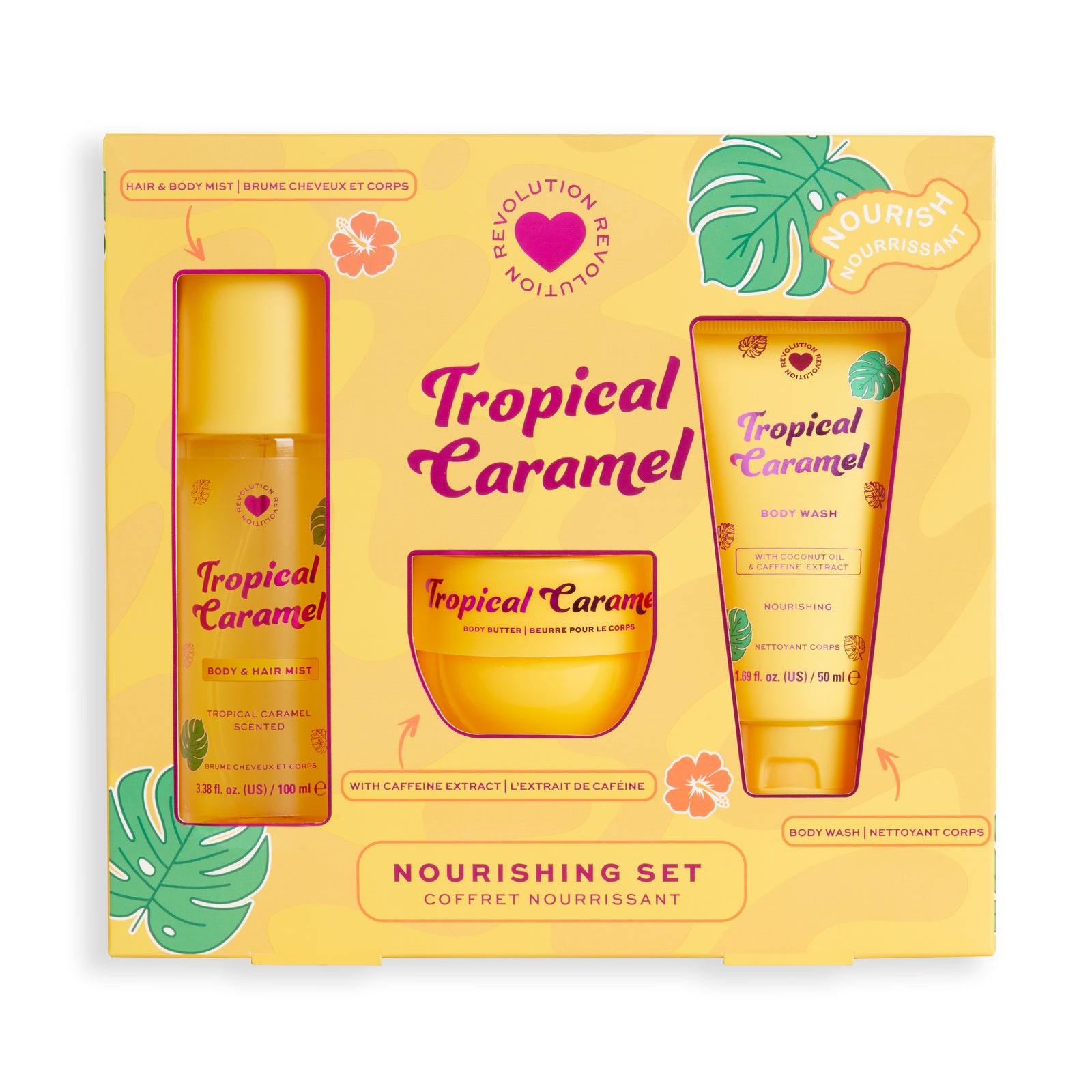 Revolution I Heart Tropical Caramel Bath & Body Gift Set