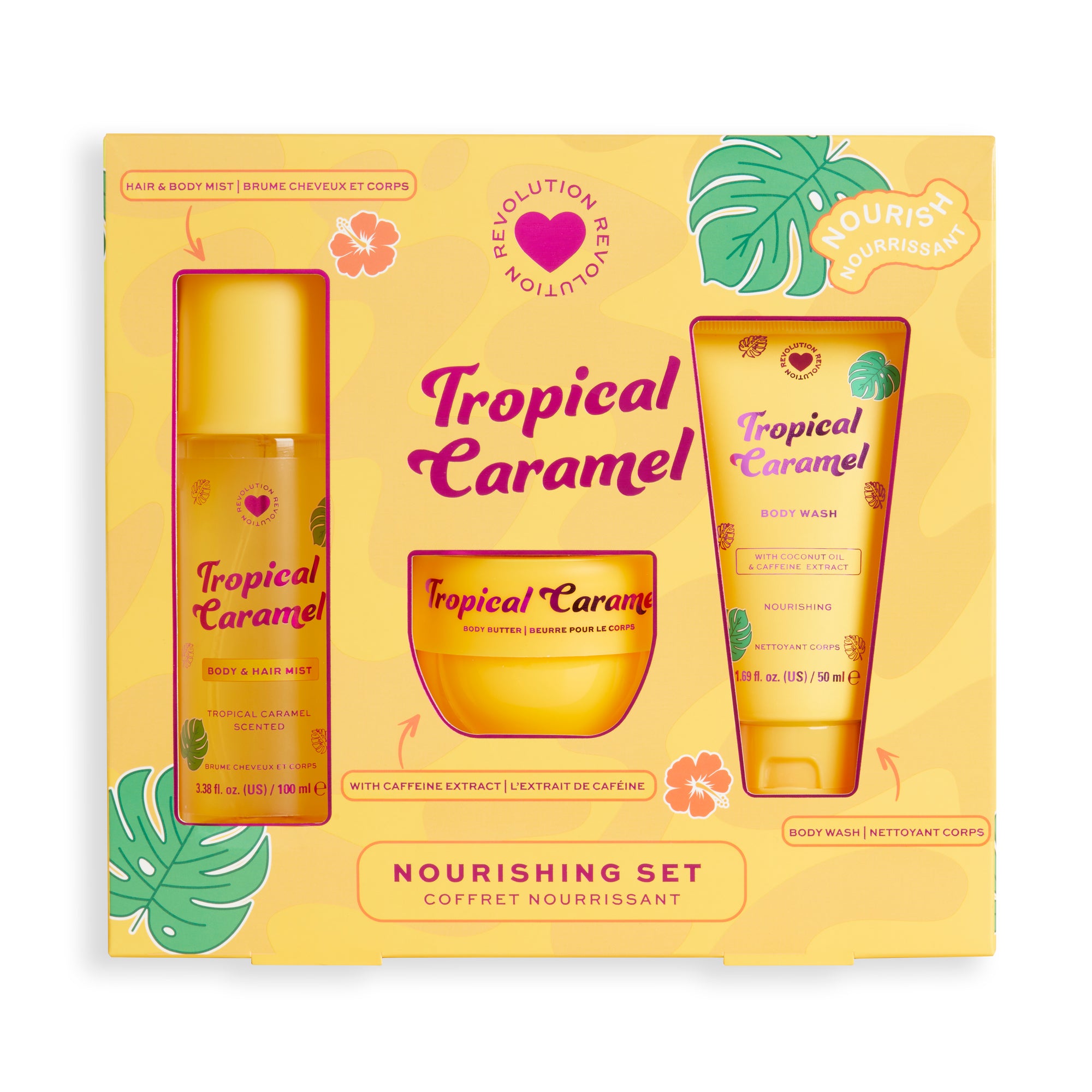 Revolution I Heart Tropical Caramel Bath & Body Gift Set