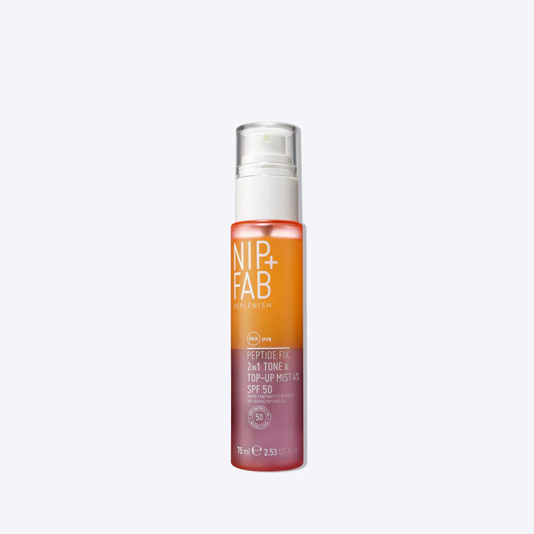 Nip + Fab Peptide Fix 2-in-1 SPF 50 Tone + Top Up Mist 4% 75ml